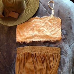 NWT free people lace crop top